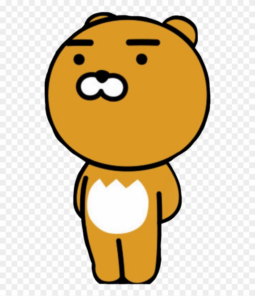 Ryan Bear Kakaofriends Kakao Cute Kawaii Bts - Kakao Friends Ryan Png Clipart
