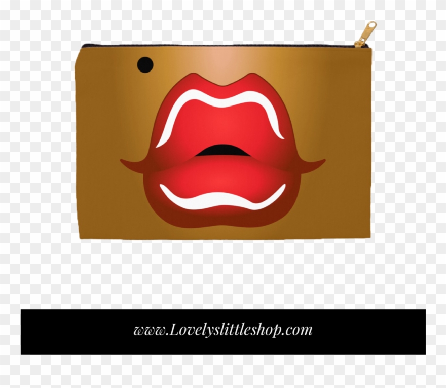 Red Kiss Kiss Make-up Bag Clipart