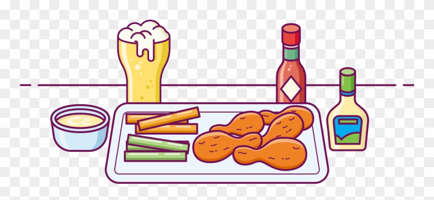 Fried Chicken Buffalo Wing Beer Fast Food - Fried Chicken Clipart