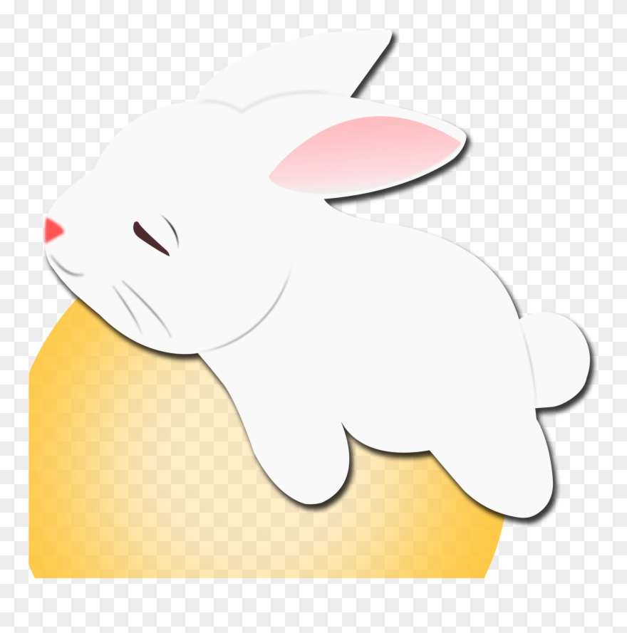 Annotate Ornament Character Snout Whiskers Line Clipart - 中秋 节 玉兔 - Png Download