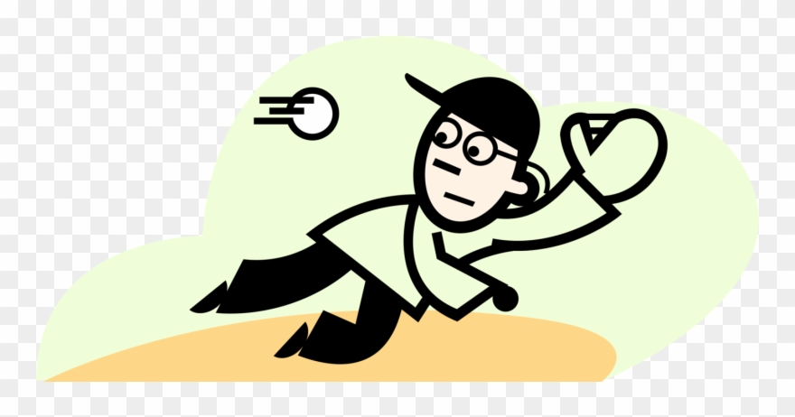 Vector Illustration Of American Pastime Sport Of Baseball - Lixo Hospitalar Clipart