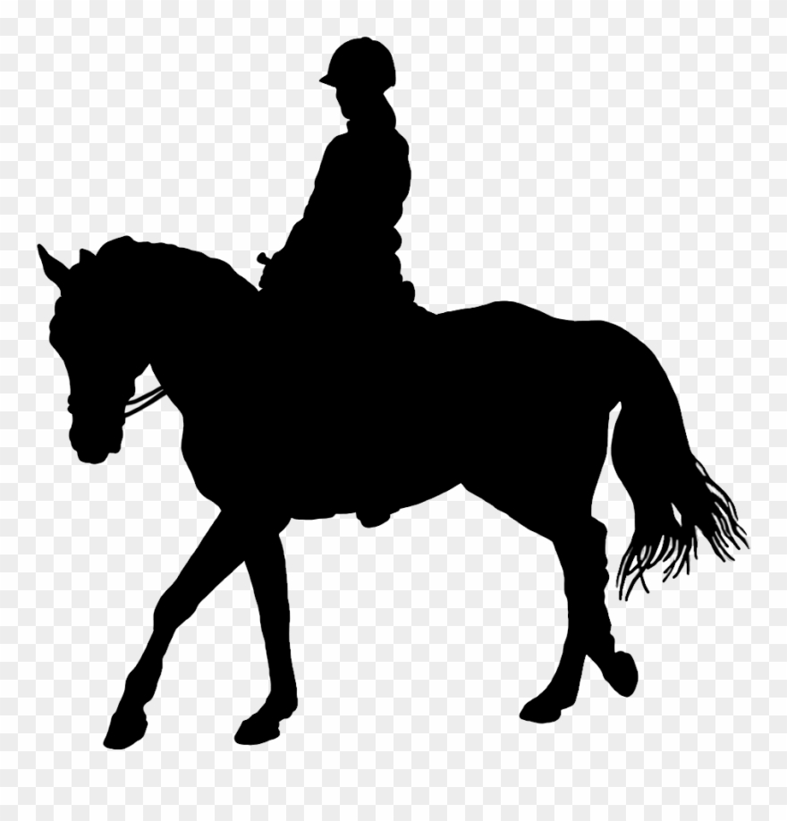 Horse And Rider Silhouette - Rider Silhouette Clipart