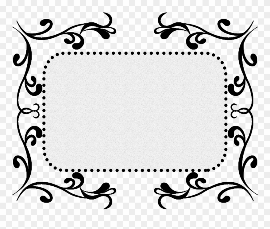Black Pattern Texture Border Decorative Png And Psd - Circle Clipart