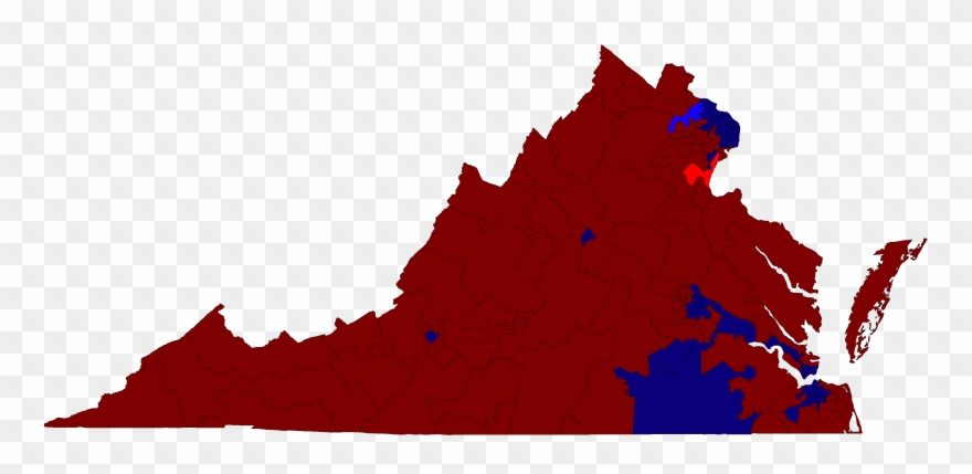 Clip Art Images - Virginia Senate Race Map - Png Download