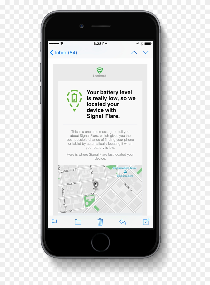 Signal Flare Lost Message - Mobile Device Clipart