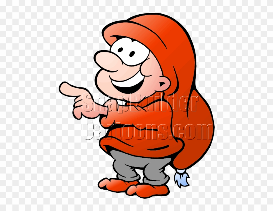 Elf Standing Pointing Left Mascot Logo - Elf Pointing Clipart