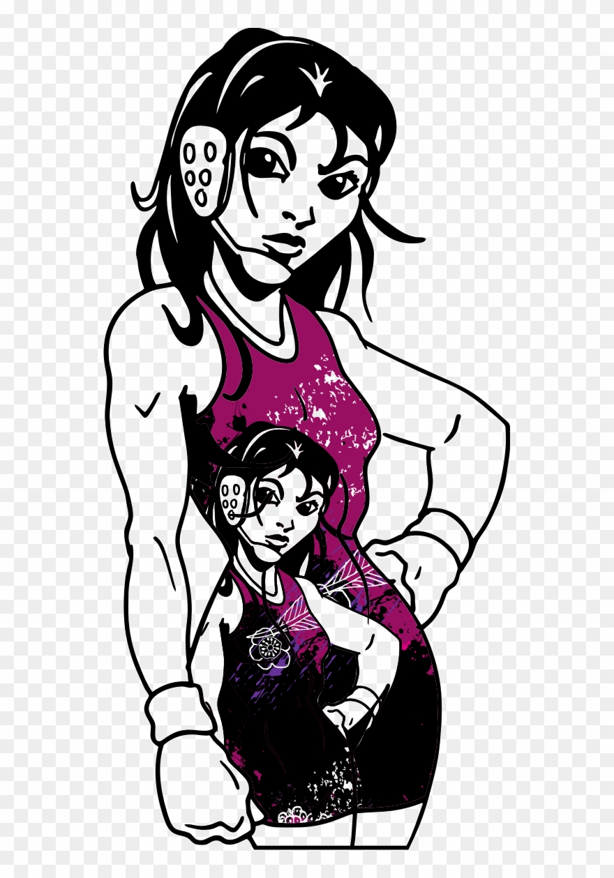 Alabama Girl Transparent - Girls High School Wrestling Cartoon Clipart