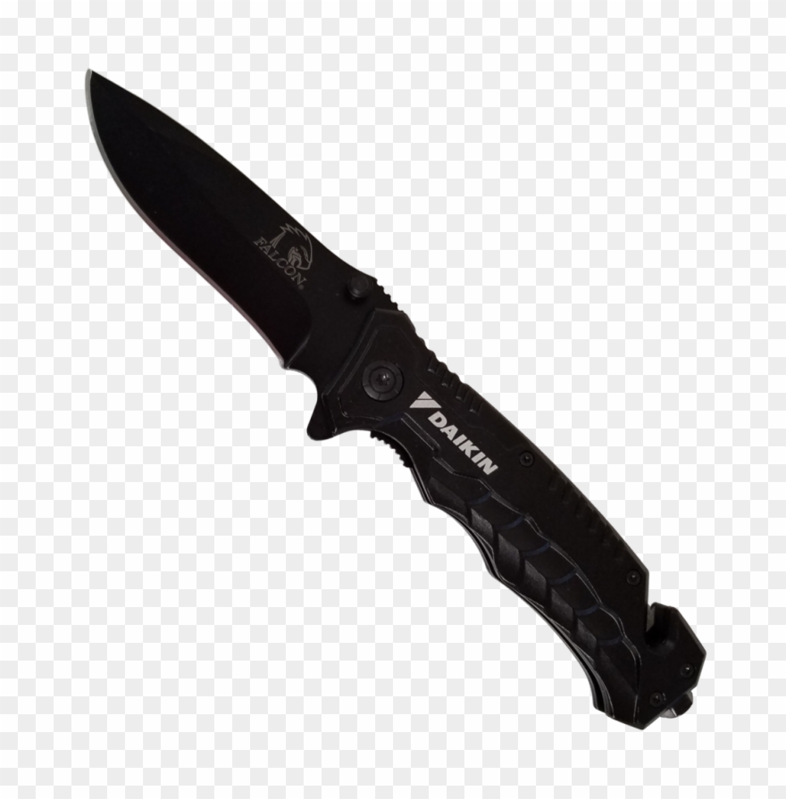 D1702-2 Premium Falcon Black Rescue Knife - Kaliber Knives South Africa Clipart