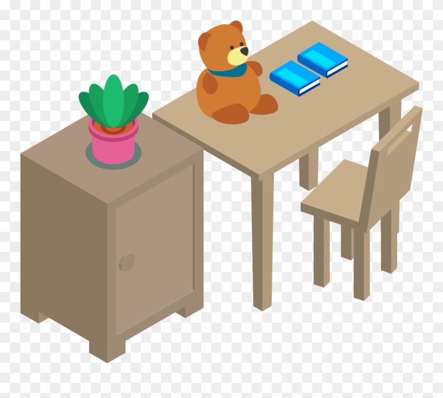 Table Chair Cupboard Toy Png And Vector Image - Coffee Table Clipart