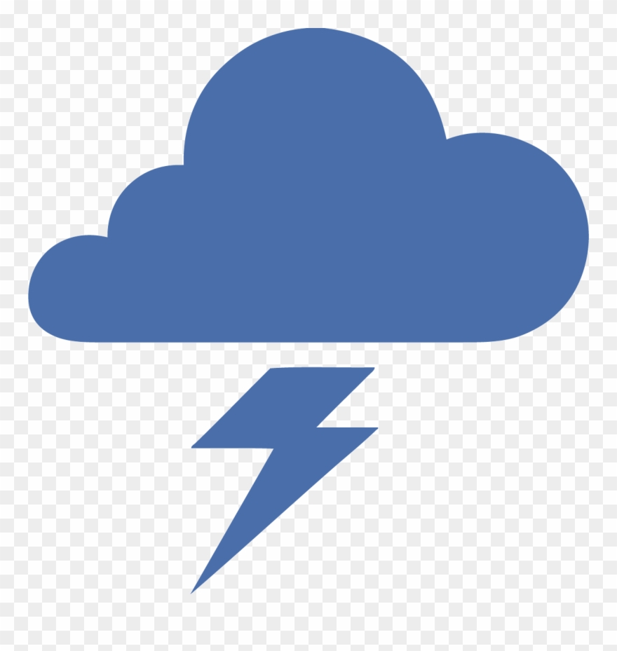 Emergency Services - Lightning Cloud Silhouette Clipart
