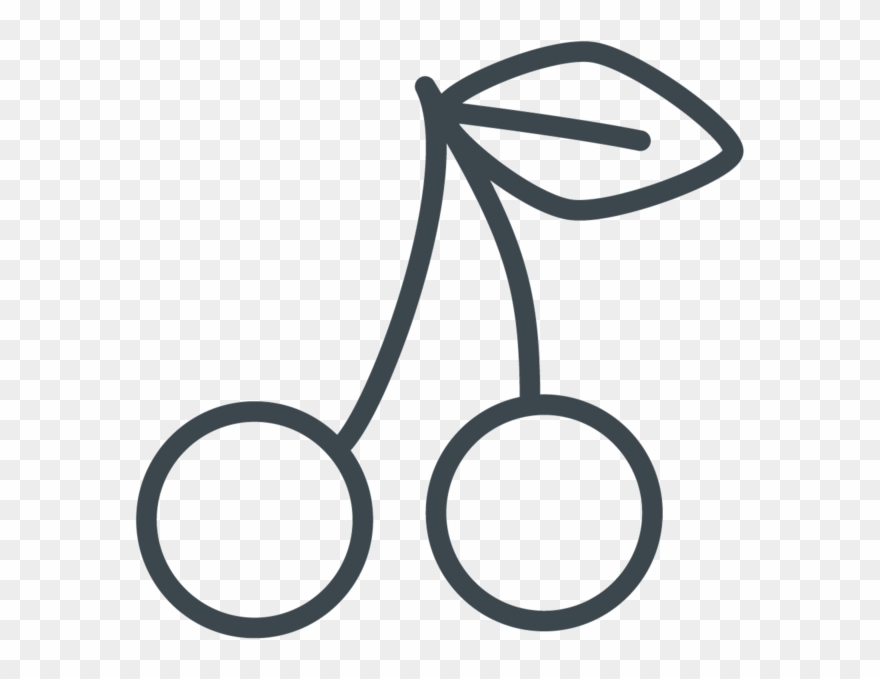 Cherry - Line Art Clipart