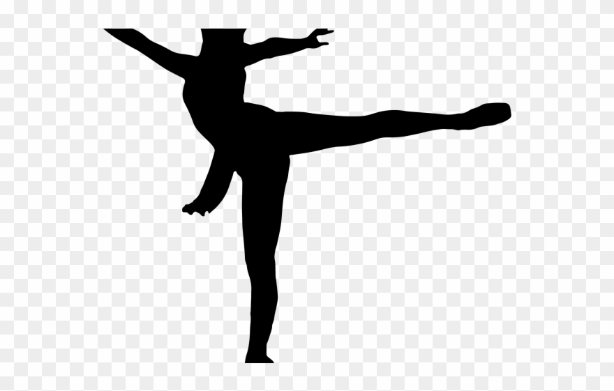 Silhouette Clipart Dance - Girl - Png Download