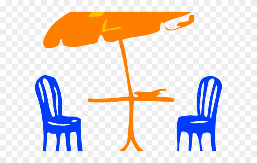 Terrace Clipart Table Umbrella - Umbrella Clip Art - Png Download