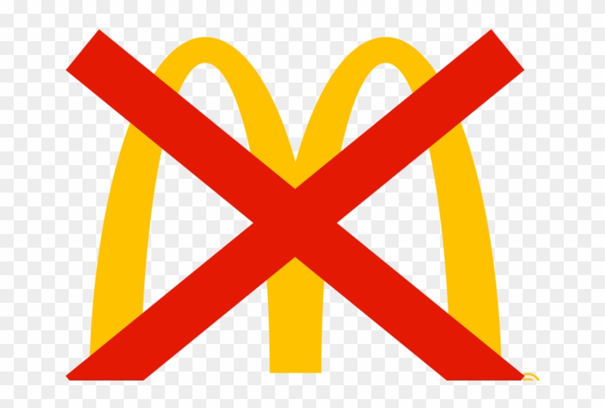 Mcdonalds Logo With X Through It Clipart