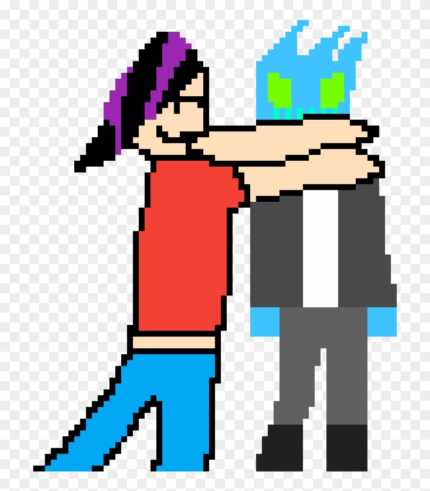 Hugging Pixl - Illustration Clipart
