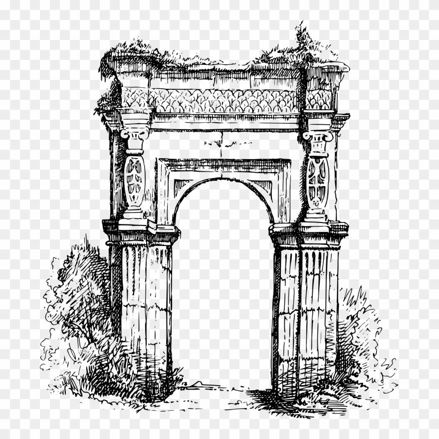 Medium Image - Arch In Architecture Drawing Clipart