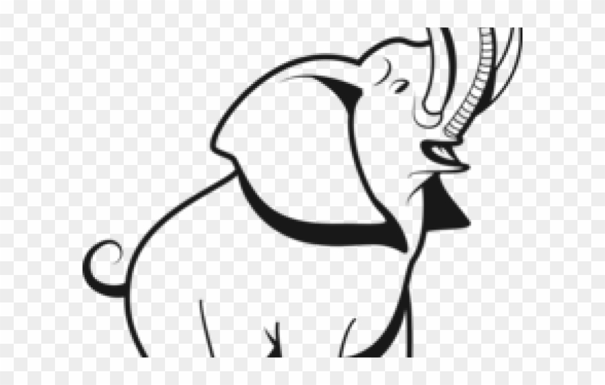 Mongoose Clipart Black And White - Elephant Vector - Png Download