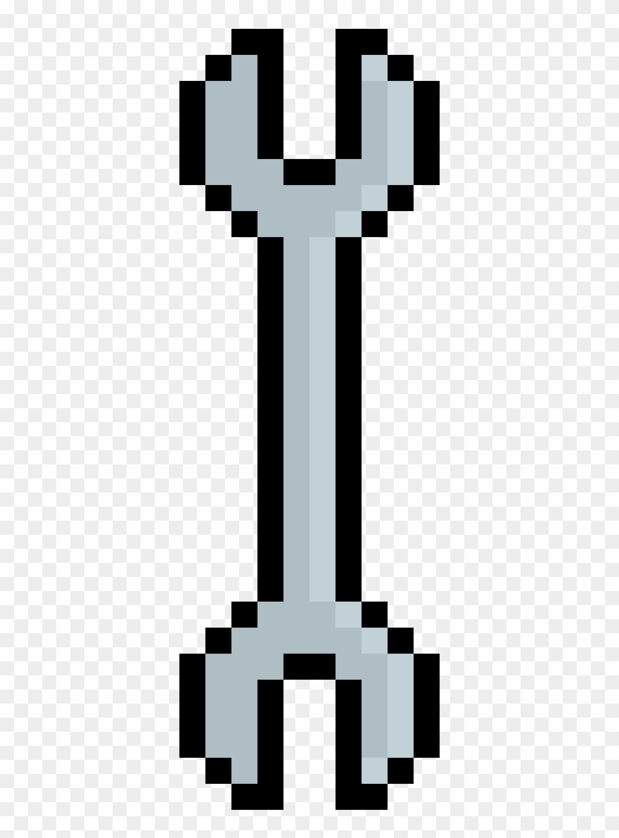 Wrench - Pixel Art Circulo Minecraft Clipart