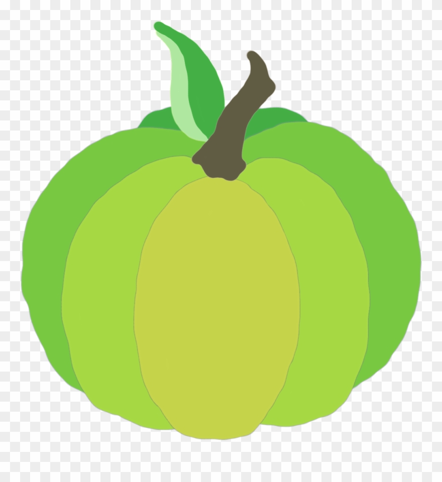 Free Halloween Autumn Fall Thanksgiving Clip Art - Green Pumpkin Clipart - Png Download