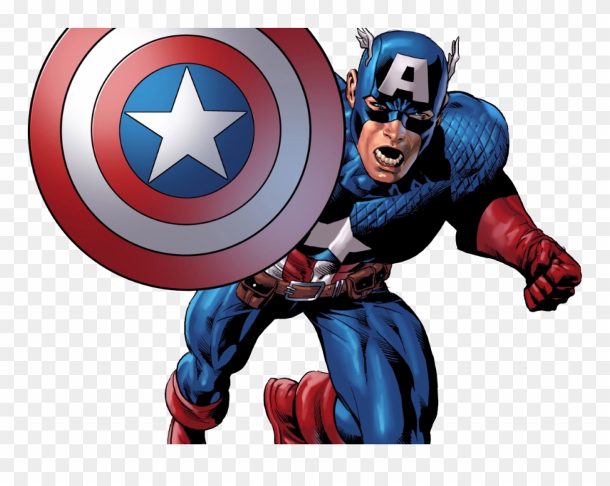 Captain America Clipart Large - Captain America Comic Png Transparent Png