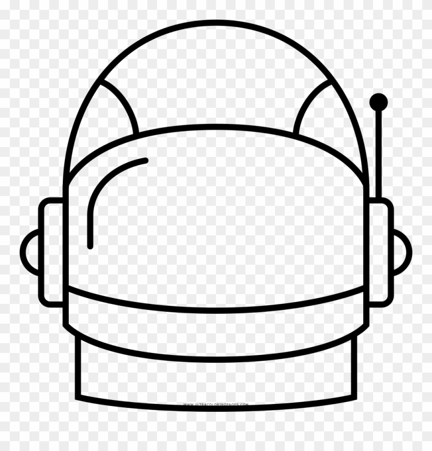 Astronaut Helmet Coloring Page - Casco De Astronauta Para Colorear Clipart
