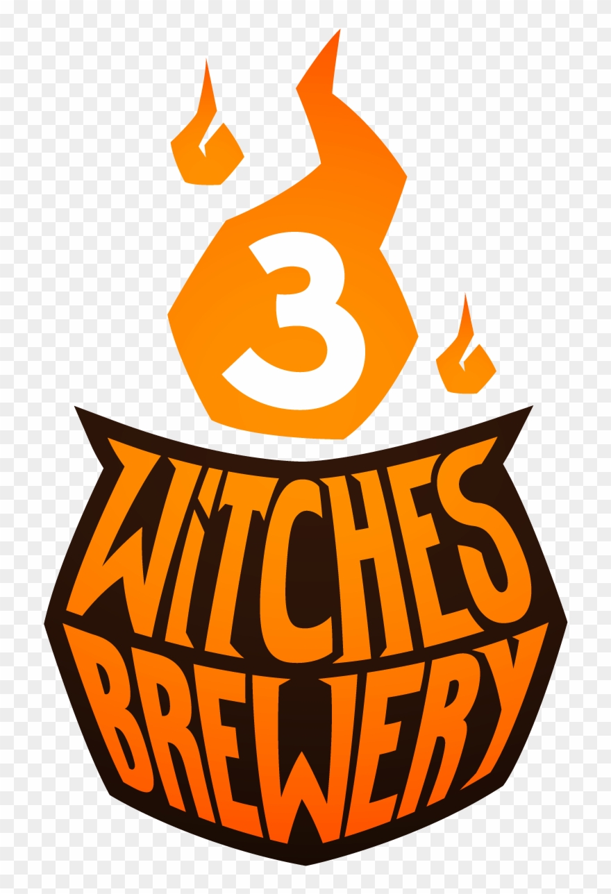 Black & White 3 Witches Brewery Color - Illustration Clipart