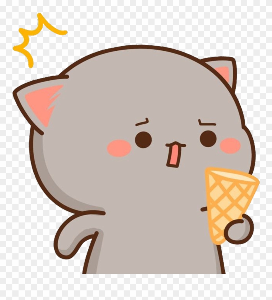 Kawai Sticker - Kawaii Cat Drawing Couple Clipart