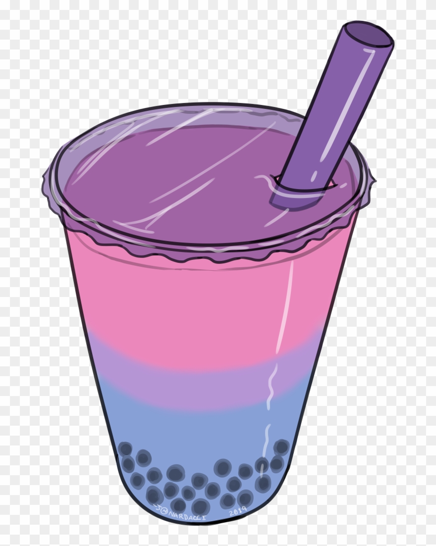 Nardacci Art New Pride Bobas Bi Bisexual Pride Boba - Bubble Tea Clipart