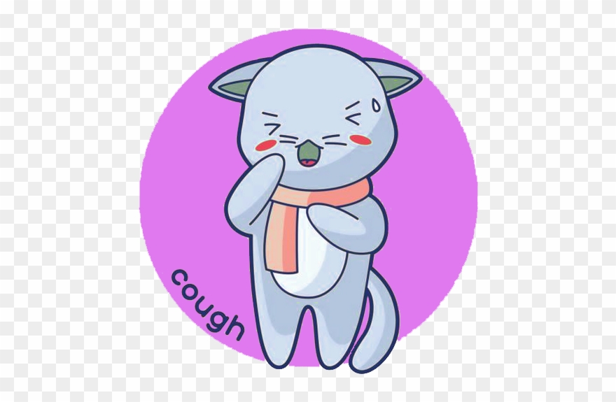 We Are Finally Back After Caught An Strong “ebil” Flu - Cough Kawaii Clipart
