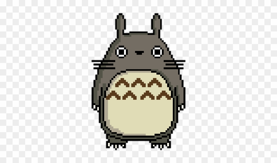 Art, Pixel, And Totoro Image - Studio Ghibli Pixel Art Clipart