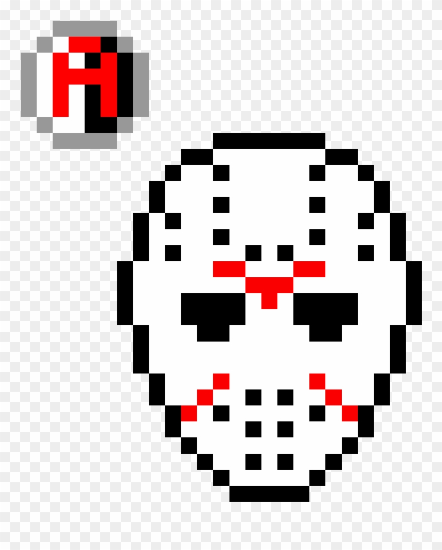 Jason Mask - Hockey Mask Pixel Art Clipart
