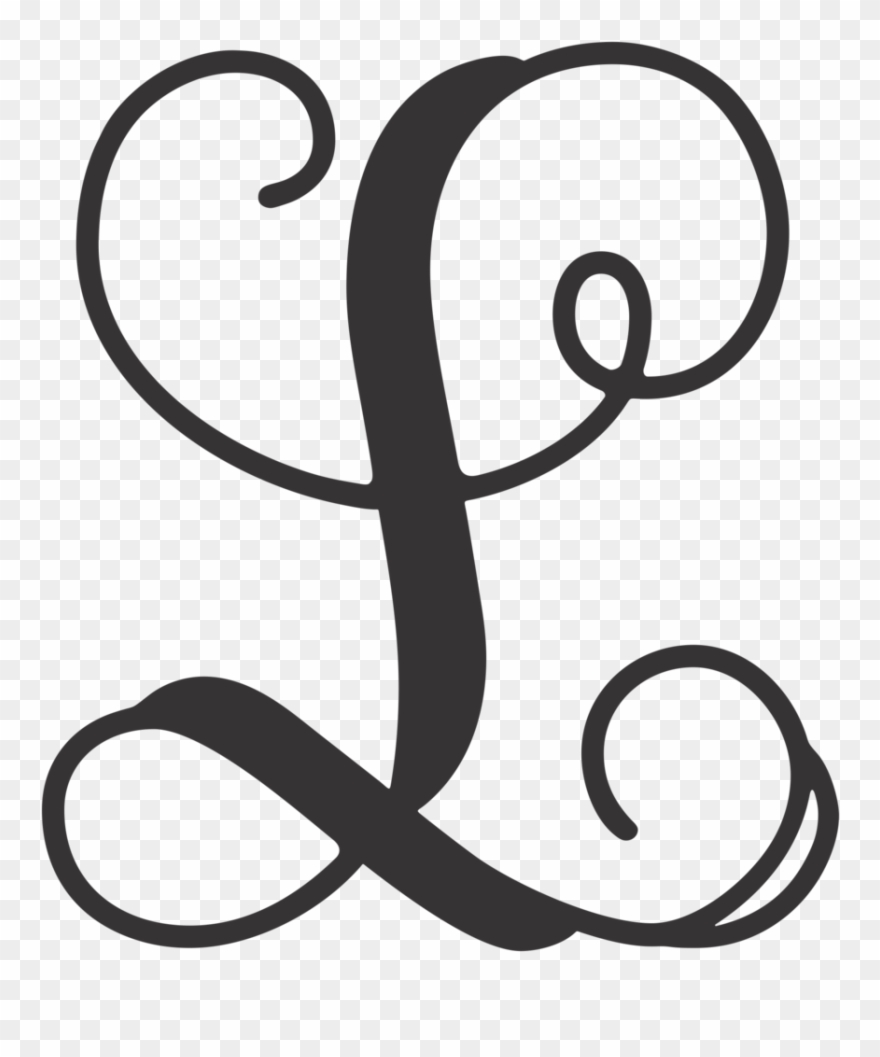 Monogram Letter Personalized Letter Monogram Door Hanger - Monogram Letter L Clipart
