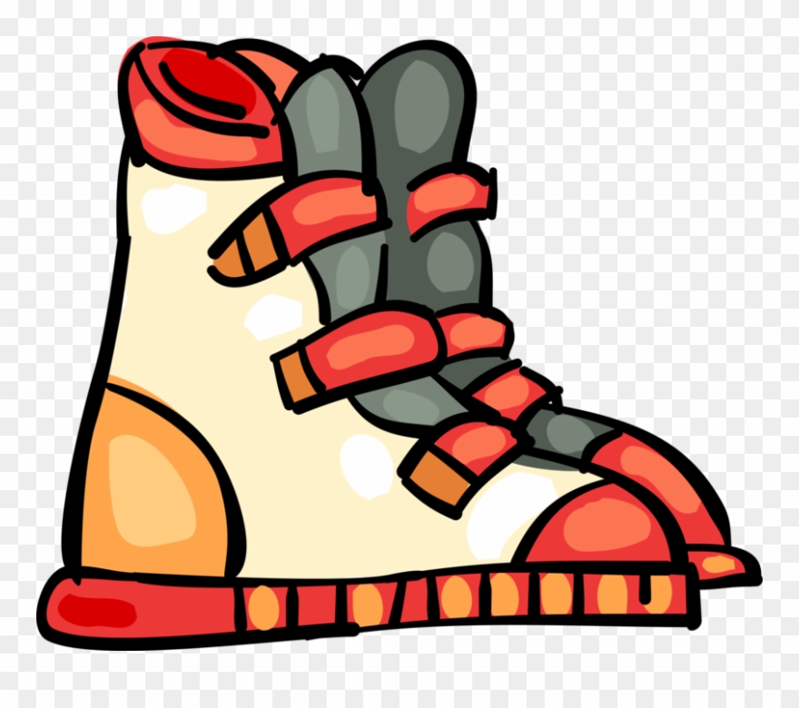 Alpine Skiing Equipment Ski Boots Clipart