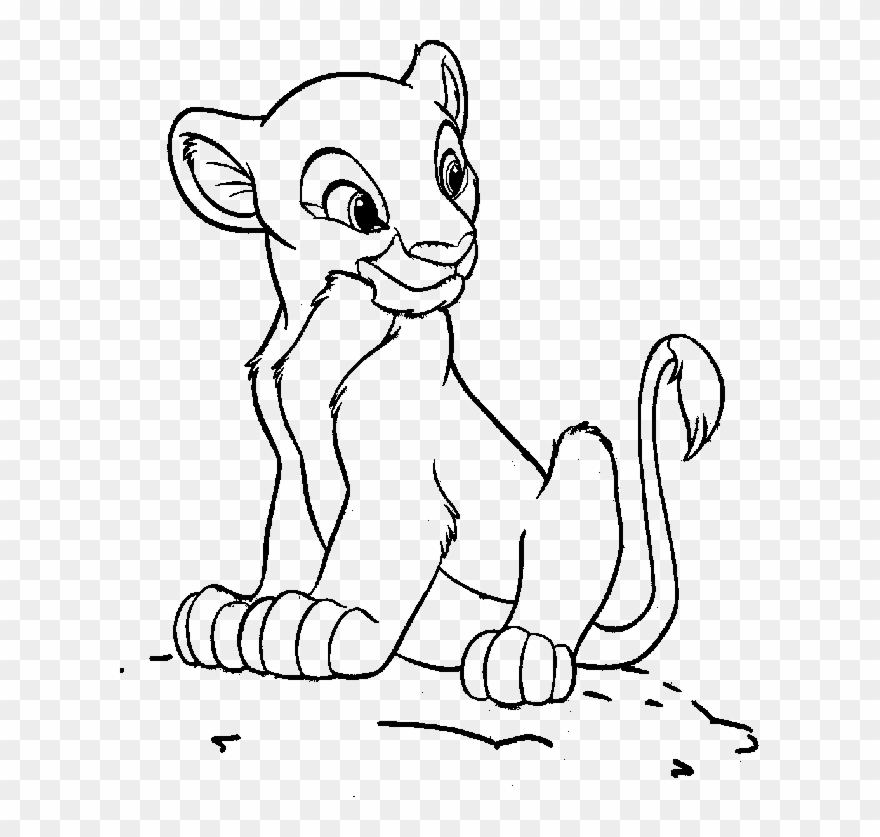 Baby Lion King Coloring Pages - Drawing Of A Baby Lion Clipart
