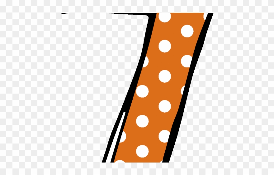 7 Clipart - Number 7 Polka Dot - Png Download