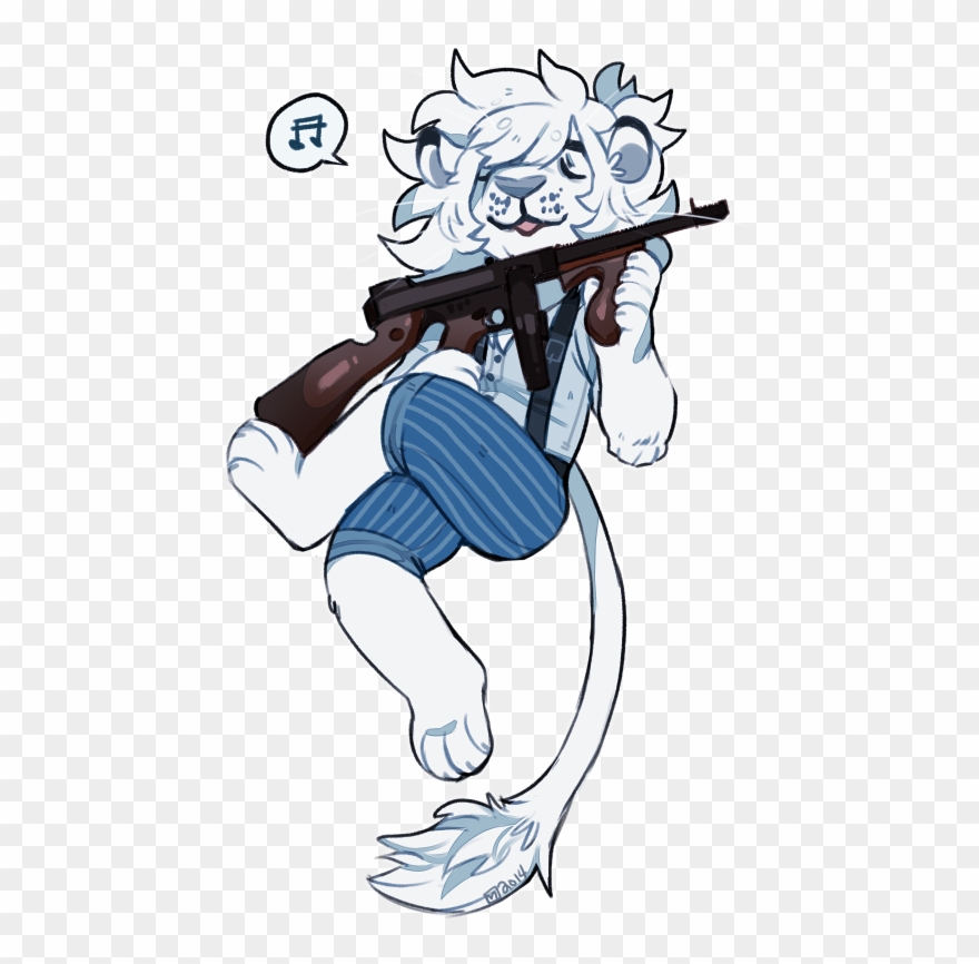 Tunes And Tommy Guns - Cartoon Clipart