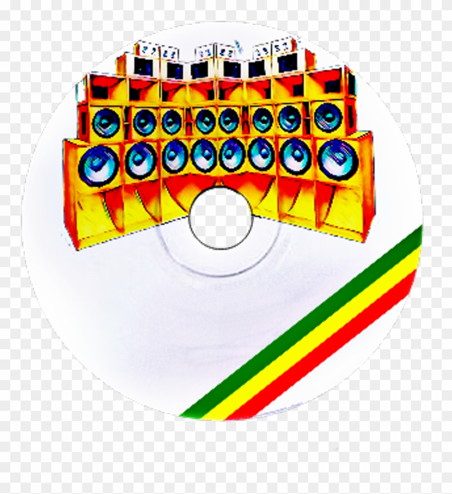 Cd Sticker - Sound System Design Rasta Clipart