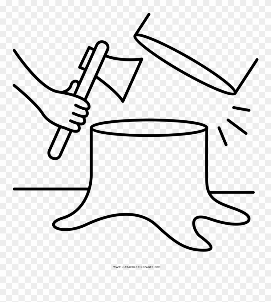 Deforestation Coloring Page Clipart