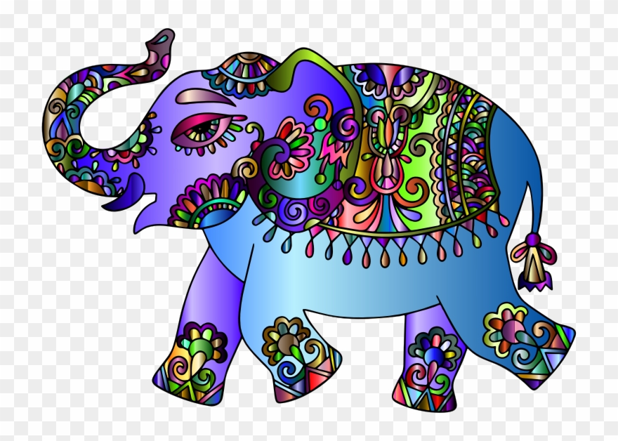 Medium Image - Black Elephant Drawing Clipart