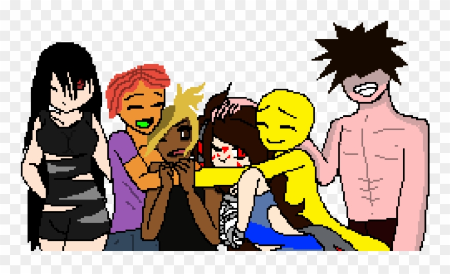 Group Hug Collab - Cartoon Clipart