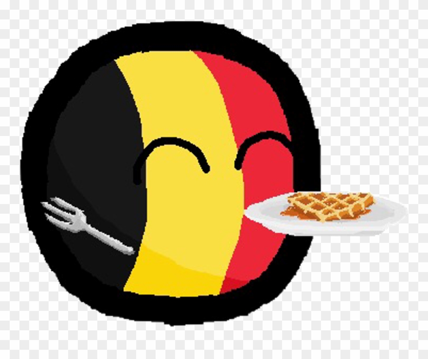 Belgiumball Countryballs Belgium Freetoedit - Belgian Waffle Clipart