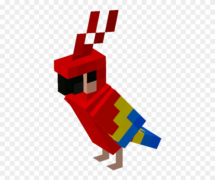 Scarlet Macaw - Minecraft Red Parrot Clipart