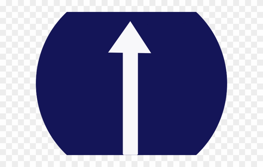 Street Clipart Straight Path - Traffic Sign - Png Download