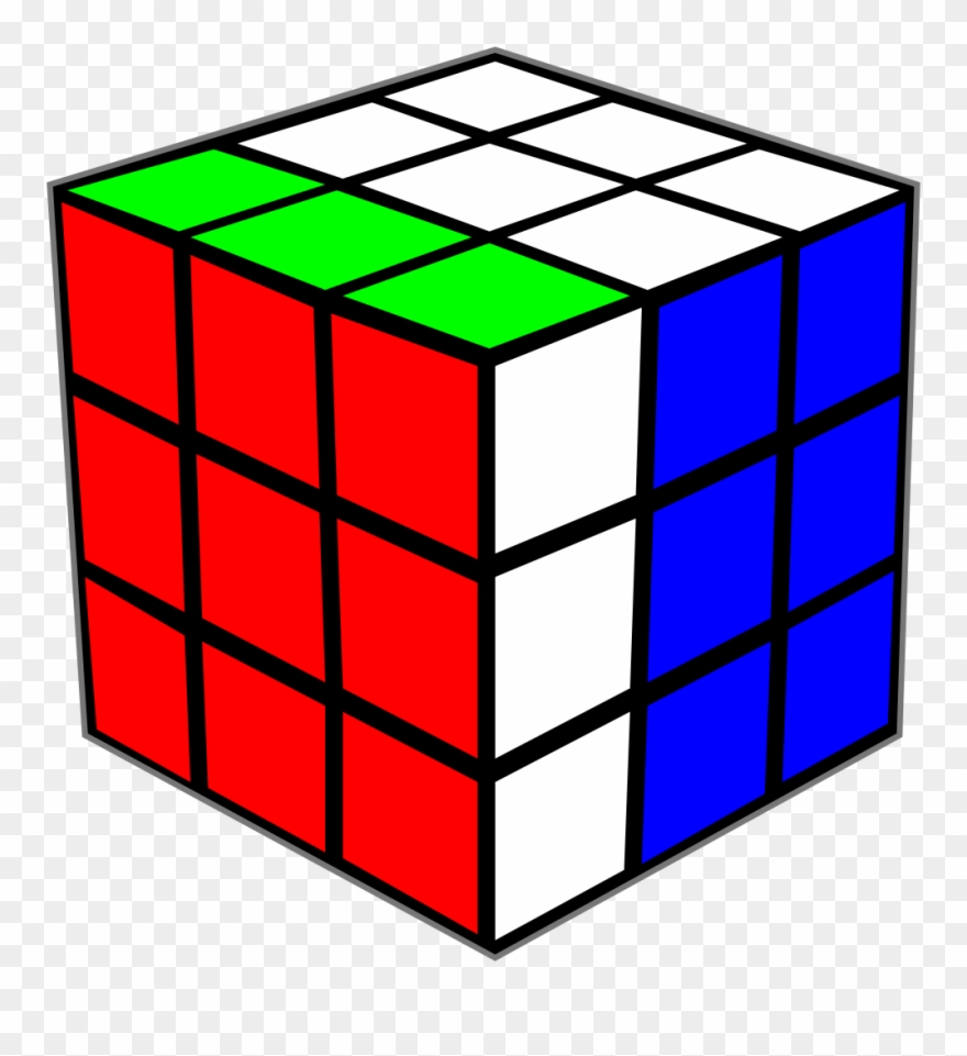 File - Rubiks - Front - Svg - Rubik's Cube Transparent Background Clipart
