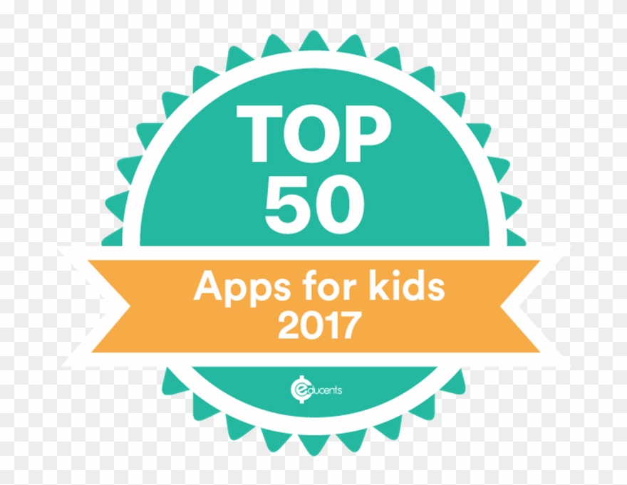 Top 50 Apps For Kids - Best App Badge Clipart