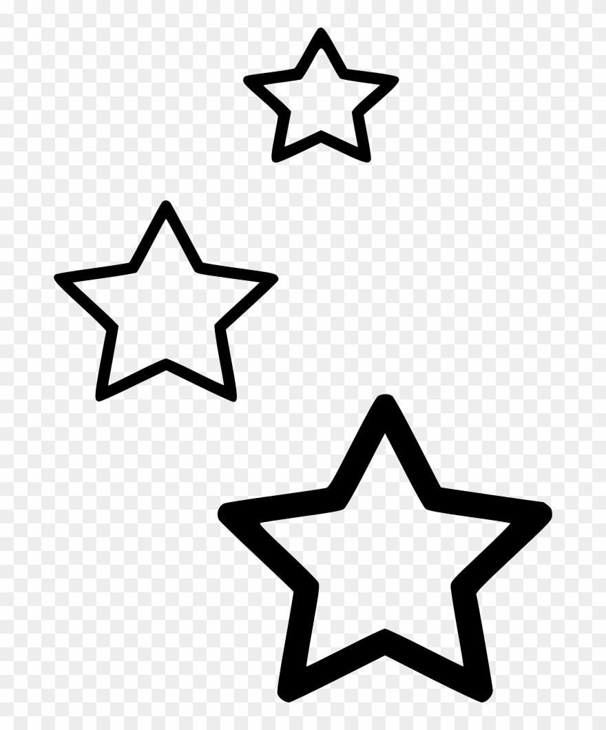 Png File - Hanging Stars Clipart Black And White Transparent Png