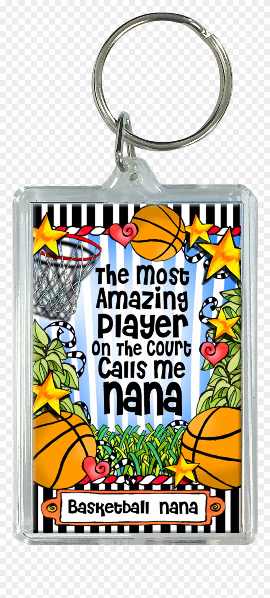 Basketball Nana Key Chain - Love You Babe Clipart