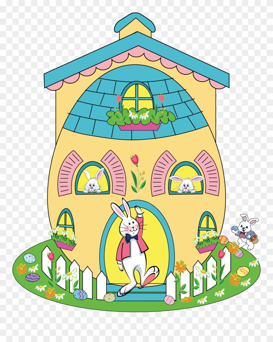 Bunny Shoe House - Cartoon Clipart