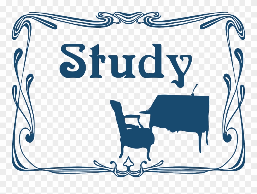 Plate,name Plate,sign, - Study Room Sign Retro Clipart