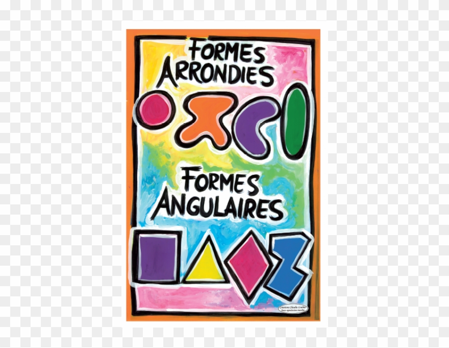 Affiche Formes Arrondies Et Angulaires - Affiche Arts Plastiques Clipart